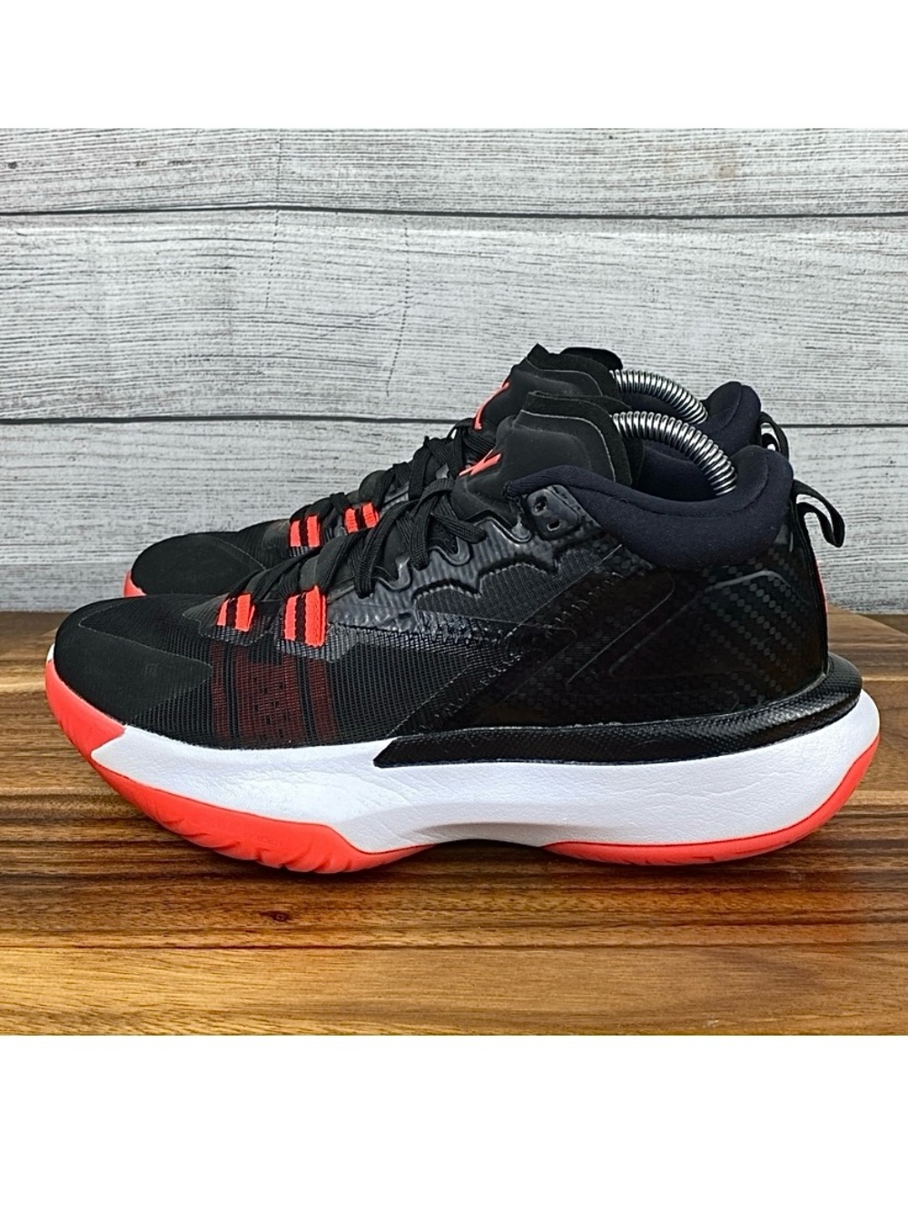 Jordan Zion 1 Bloodline Black White Crimson Sneaker DA3130-006 Mens Shoe Size 8